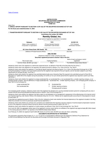 Thumbnail Remitly 10-K Annual Report 