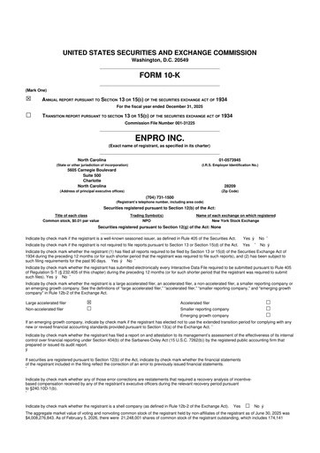 Thumbnail EnPro Industries
 10-K Annual Report 2025