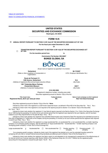 Thumbnail Bunge Global SA 10-K Annual Report 2025
