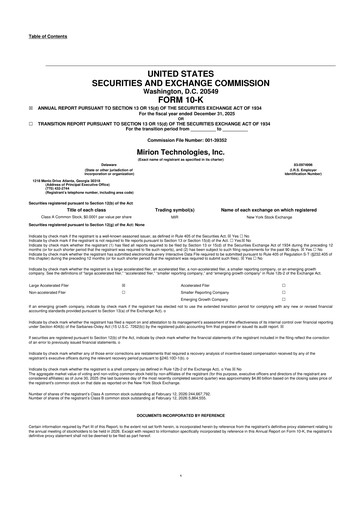 Thumbnail Mirion Technologies 10-K Annual Report 2025