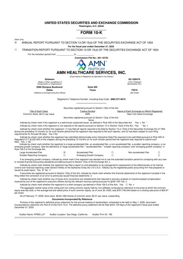 Thumbnail AMN Healthcare Services 10-K Annual Report 2025