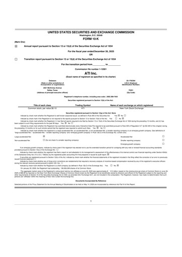 Thumbnail ATI Inc.
 10-K Annual Report 2025