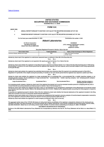 Thumbnail Abbott Laboratories 10-K Annual Report 2025
