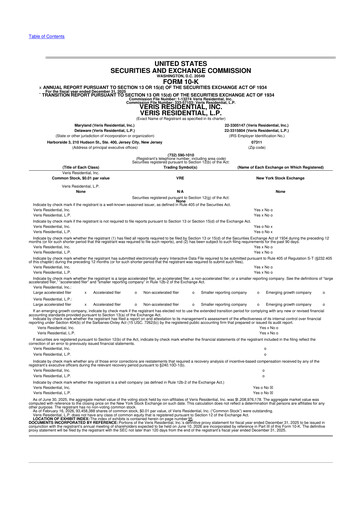 Thumbnail Veris Residential 10-K Annual Report 2025