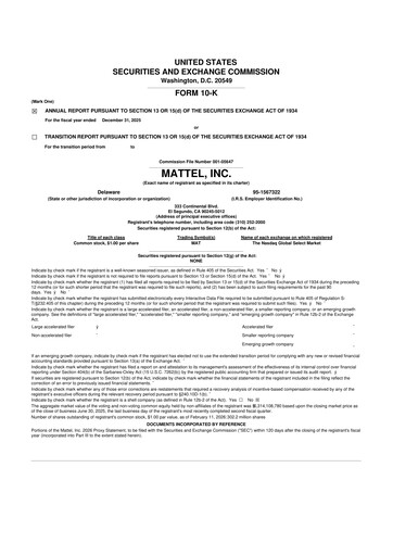 Thumbnail Mattel
 10-K Annual Report 2025