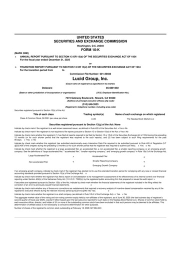 Thumbnail Lucid Motors 10-K Annual Report 2025