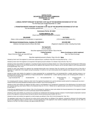 Thumbnail Globus Medical 10-K Annual Report 2025