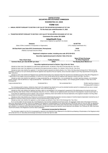 Thumbnail AdaptHealth 10-K Annual Report 2025