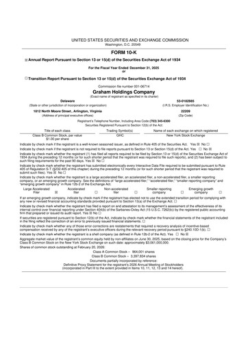 Thumbnail Graham Holdings 10-K Annual Report 2025