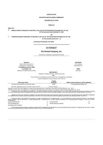 Thumbnail The Honest Company 10-K Annual Report 2025
