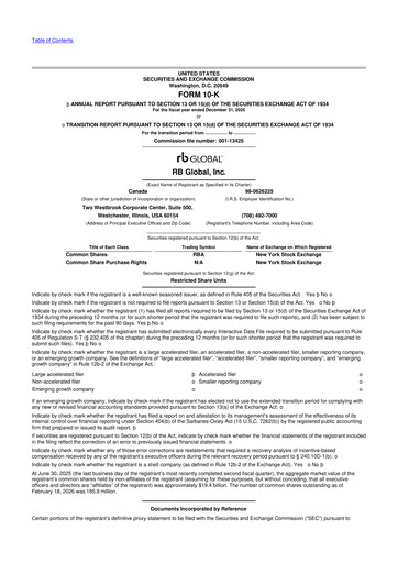 Thumbnail RB Global
 10-K Annual Report 2025