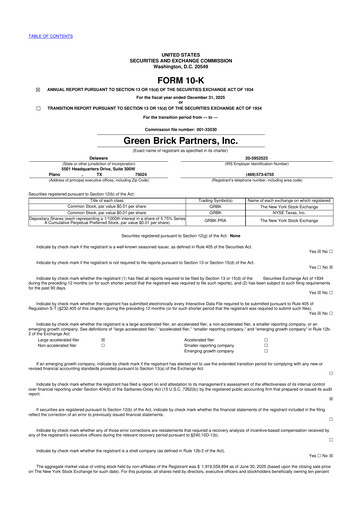 Thumbnail Green Brick Partners
 10-K Annual Report 2025
