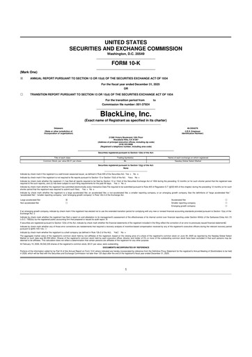 Miniature BlackLine 10-K Rapport annuel 2025
