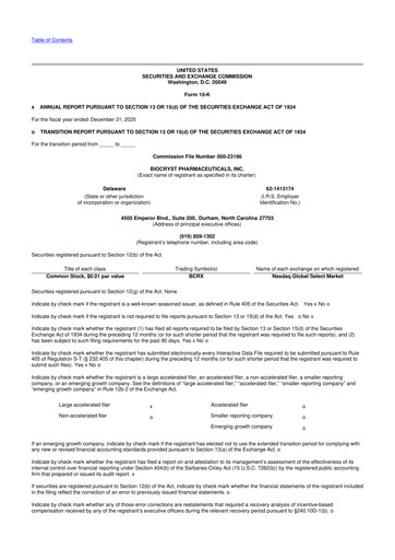 Thumbnail BioCryst Pharmaceuticals
 10-K Annual Report 2025