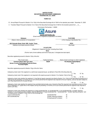 Thumbnail Asure Software
 10-K Annual Report 2025