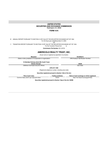 Thumbnail Americold 10-K Annual Report 2025