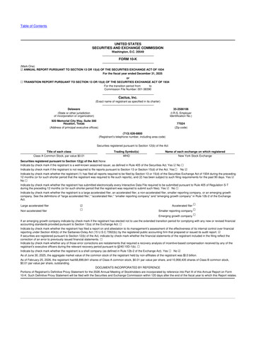 Thumbnail Cactus Inc 10-K Annual Report 2025