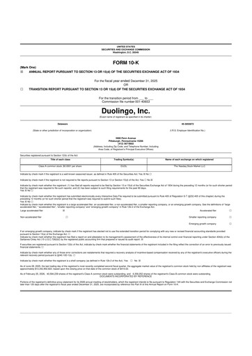 Thumbnail Duolingo 10-K Annual Report 2025