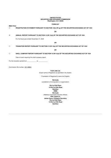 Thumbnail Flex LNG 20-F Annual Report 2025