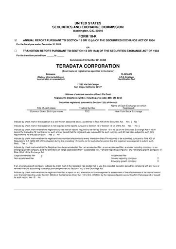 Thumbnail Teradata 10-K Annual Report 2025