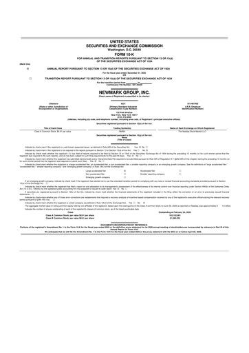 Miniature Newmark 10-K Rapport annuel 2025