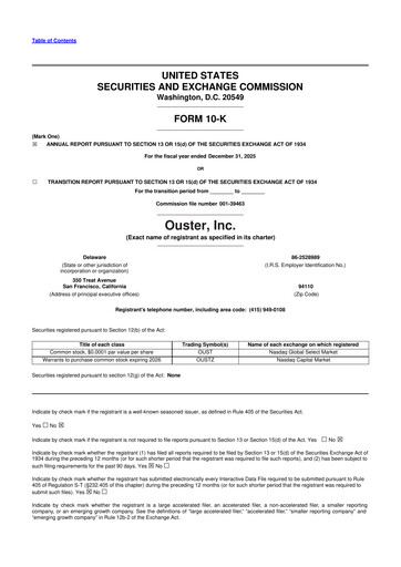 Thumbnail Ouster 10-K Annual Report 2025