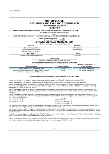Thumbnail Strata Critical Medical 10-K Annual Report 2025