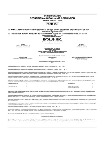 Thumbnail Evolus
 10-K Annual Report 2025