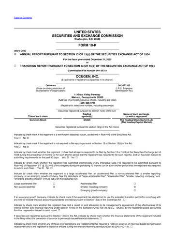 Thumbnail Ocugen 10-K Annual Report 2025