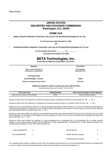 Thumbnail BETA Technologies 10-K Annual Report 2025
