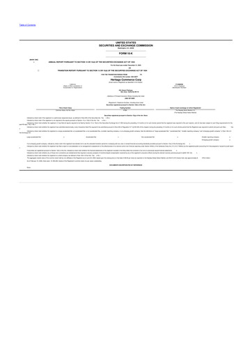 Thumbnail Heritage Commerce 10-K Annual Report 2025