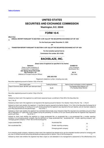 Thumbnail Backblaze 10-K Annual Report 2025