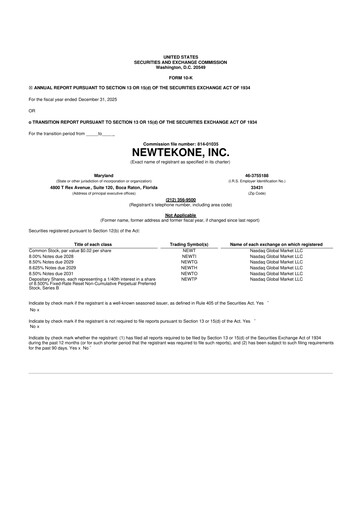 Thumbnail NewtekOne 10-K Annual Report 2025