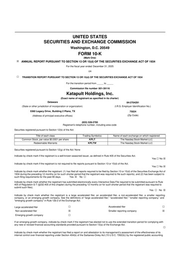 Thumbnail Katapult Holdings 10-K Annual Report 2025