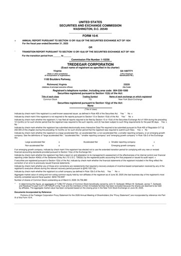Thumbnail Tredegar 10-K Annual Report 2025