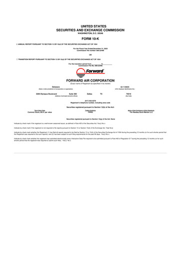 Thumbnail Forward Air 10-K Annual Report 2025