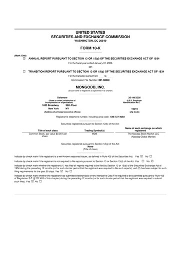 Vorschaubild MongoDB 10-K Jahresbericht 2026