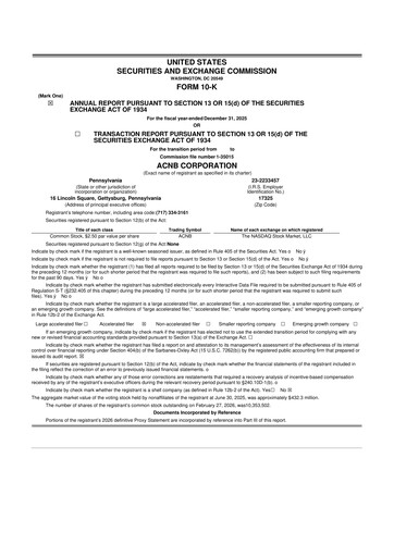 Vorschaubild ACNB Corporation
 10-K Jahresbericht 2025