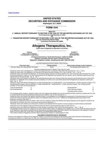 Thumbnail Allogene Therapeutics
 10-K Annual Report 2025