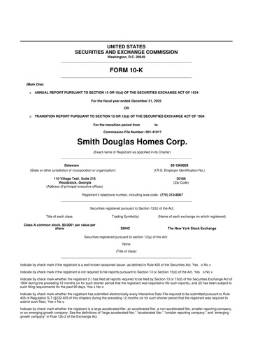 Thumbnail Smith Douglas Homes 10-K Annual Report 2025