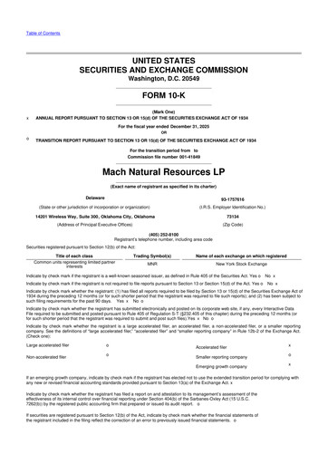 Thumbnail Mach Natural Resources LP 10-K Annual Report 2025