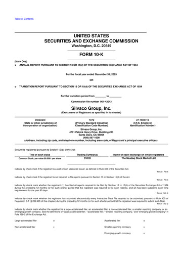 Thumbnail Silvaco Group 10-K Annual Report 