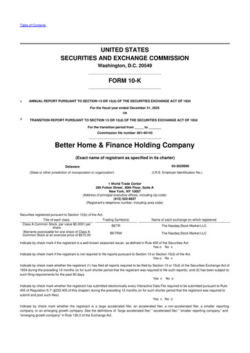 Thumbnail Better Home & Finance Holding Company 10-K Annual Report 2025