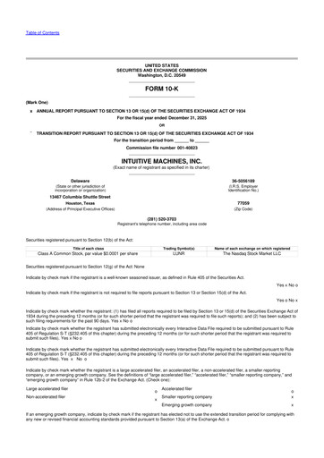 Thumbnail Intuitive Machines 10-K Annual Report 2025