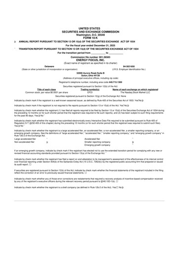 Thumbnail Energy Focus 10-K Annual Report 2025