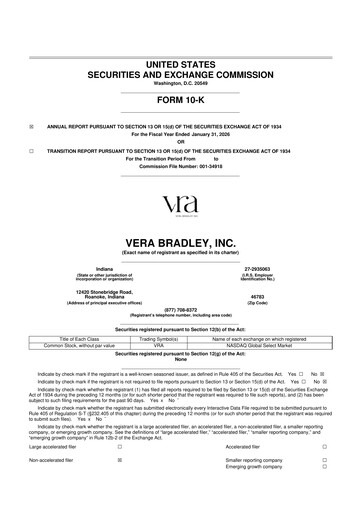 Thumbnail Vera Bradley
 10-K Annual Report 2026