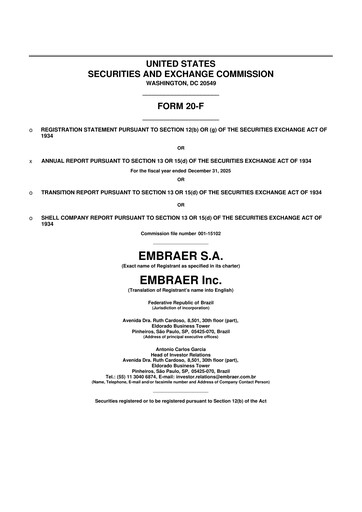 Thumbnail Embraer 20-F Annual Report 2025