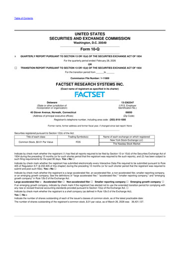 Thumbnail FactSet 10-Q Quarterly Report FY2026 