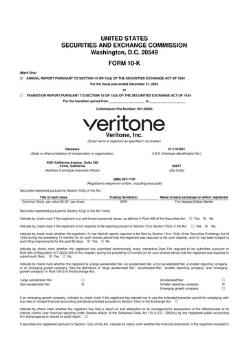 Thumbnail Veritone 10-K Annual Report 