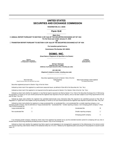 Thumbnail Domo, Inc. 10-K Annual Report 2026